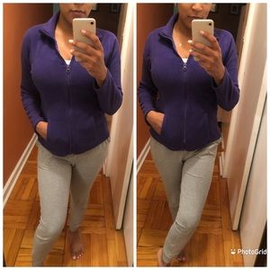 Fleece purple sweater